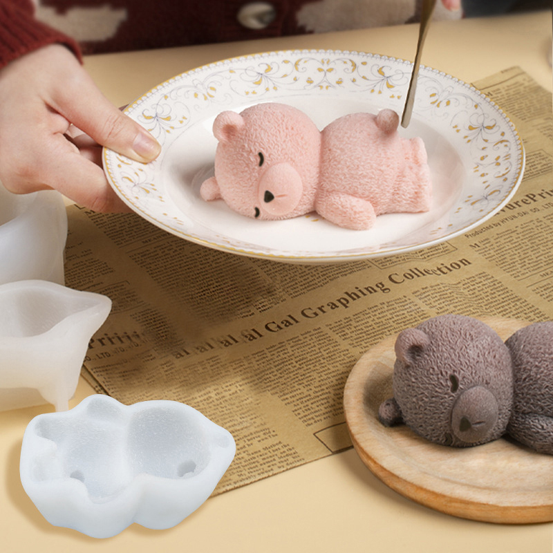 Art Craft Ice Cream - New Cute 3D Sleeping Bear Mousse