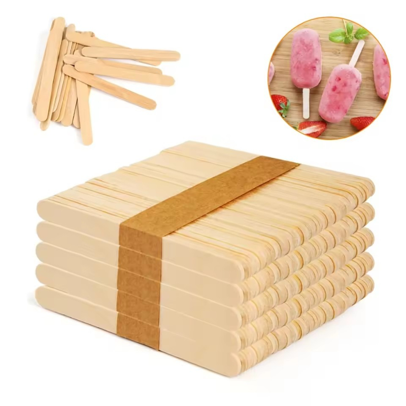 Art Craft With Ice Cream Stick - 100pcs Ice Cream Popsicle Sticks Wooden