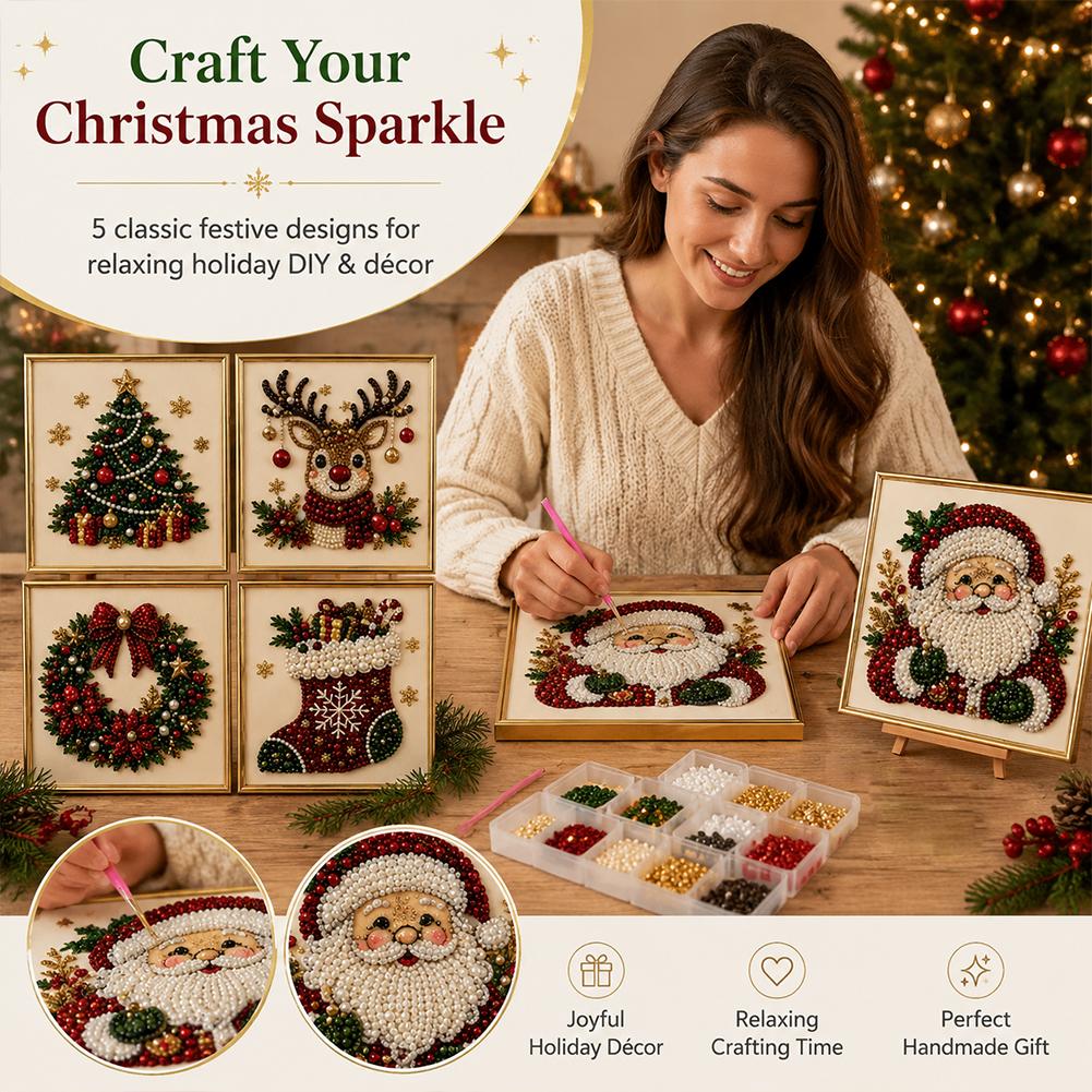 Christmas Santa Claus Pearl Ar - Art Craft Kits For Kids 评论和价格
