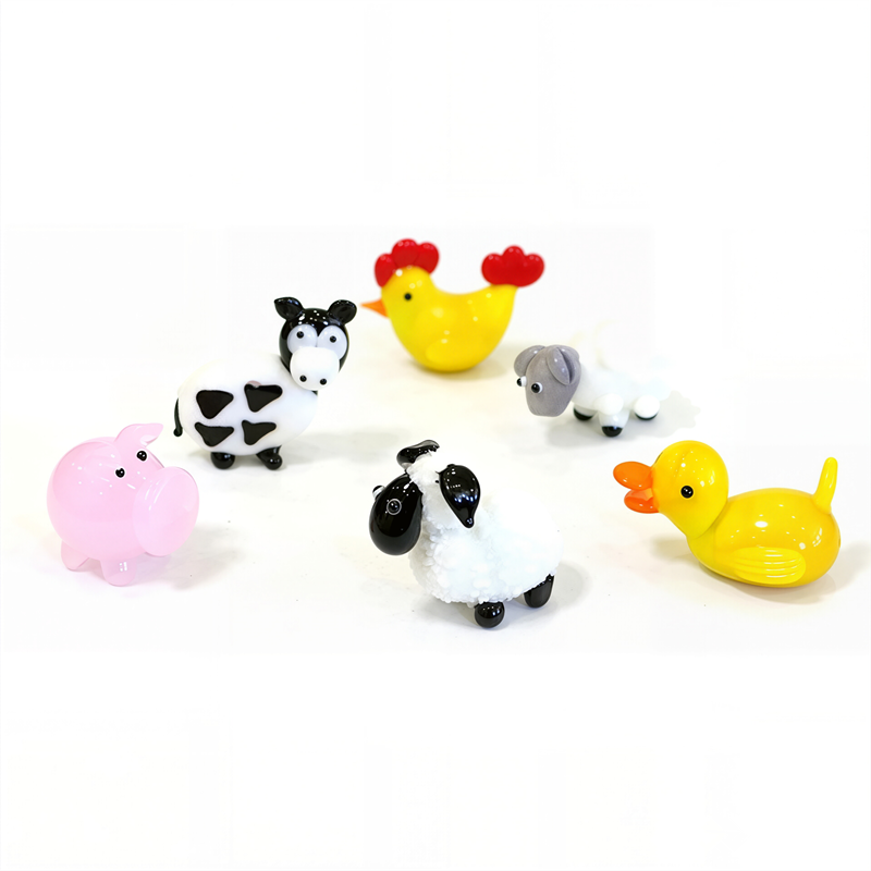 Easter Decor Tiny Glass Animal - Art Craft Duck 评论和价格