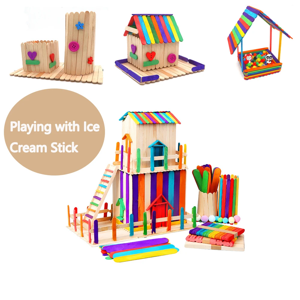 50Pcs Ice Cream Popsicle Stick - Art Craft With Ice Cream Stick 评论和价格