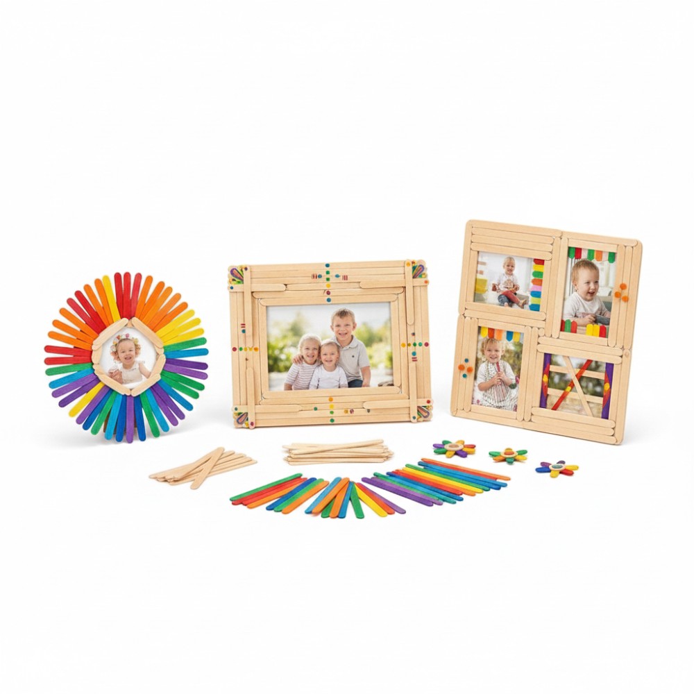 50Pcs Colored Wooden Popsicle  - Art Craft With Ice Cream Stick 评论和价格