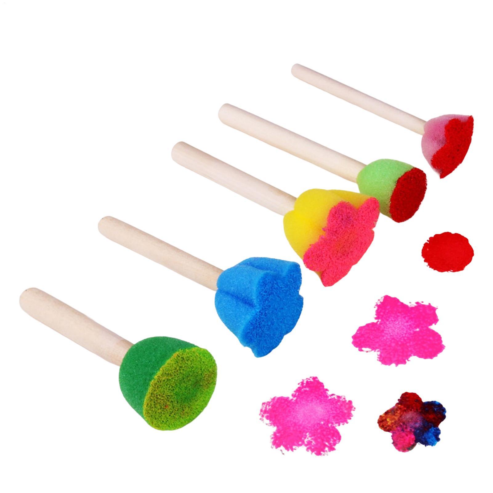 5PCS Reusable Kids Paint Spong - Art Craft For Preschool 评论和价格