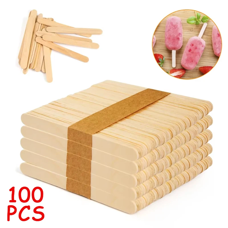 100pcs Ice Cream Popsicle Stic - Art Craft With Ice Cream Stick 评论和价格