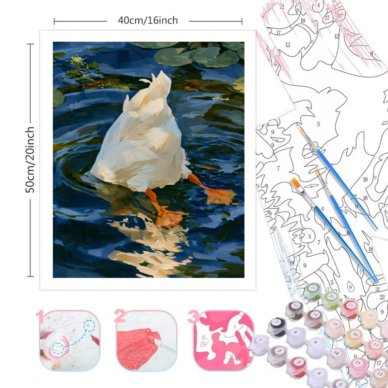 Paint By Numbers Kit for Adult - Art Craft Duck 评论和价格