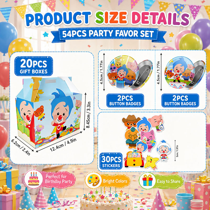 Clown Cartoon Pattern Paper Bo - Art Craft Birthday Party 评论和价格