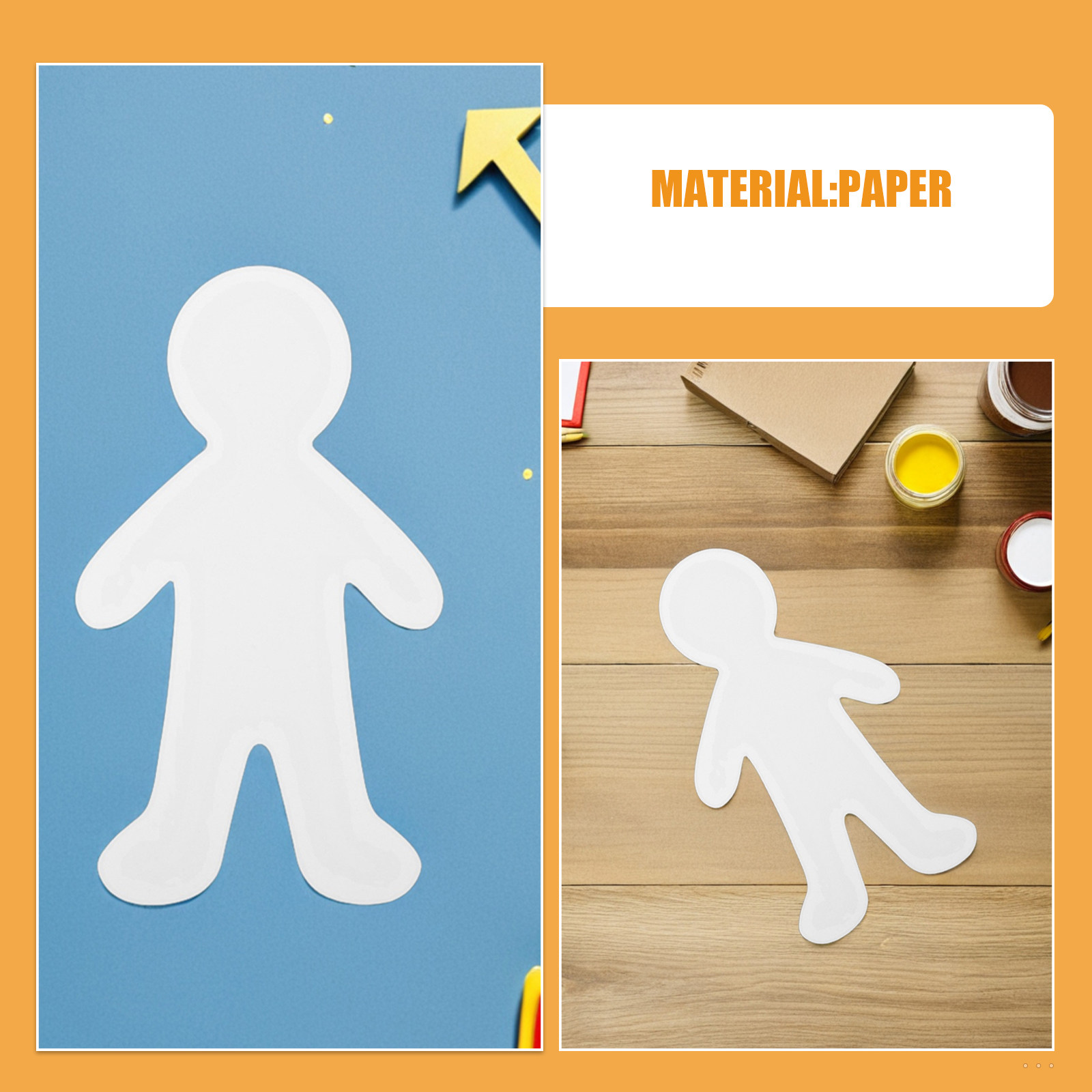 Blank People Cardboard Cutouts - Art Craft For Preschool 评论和价格