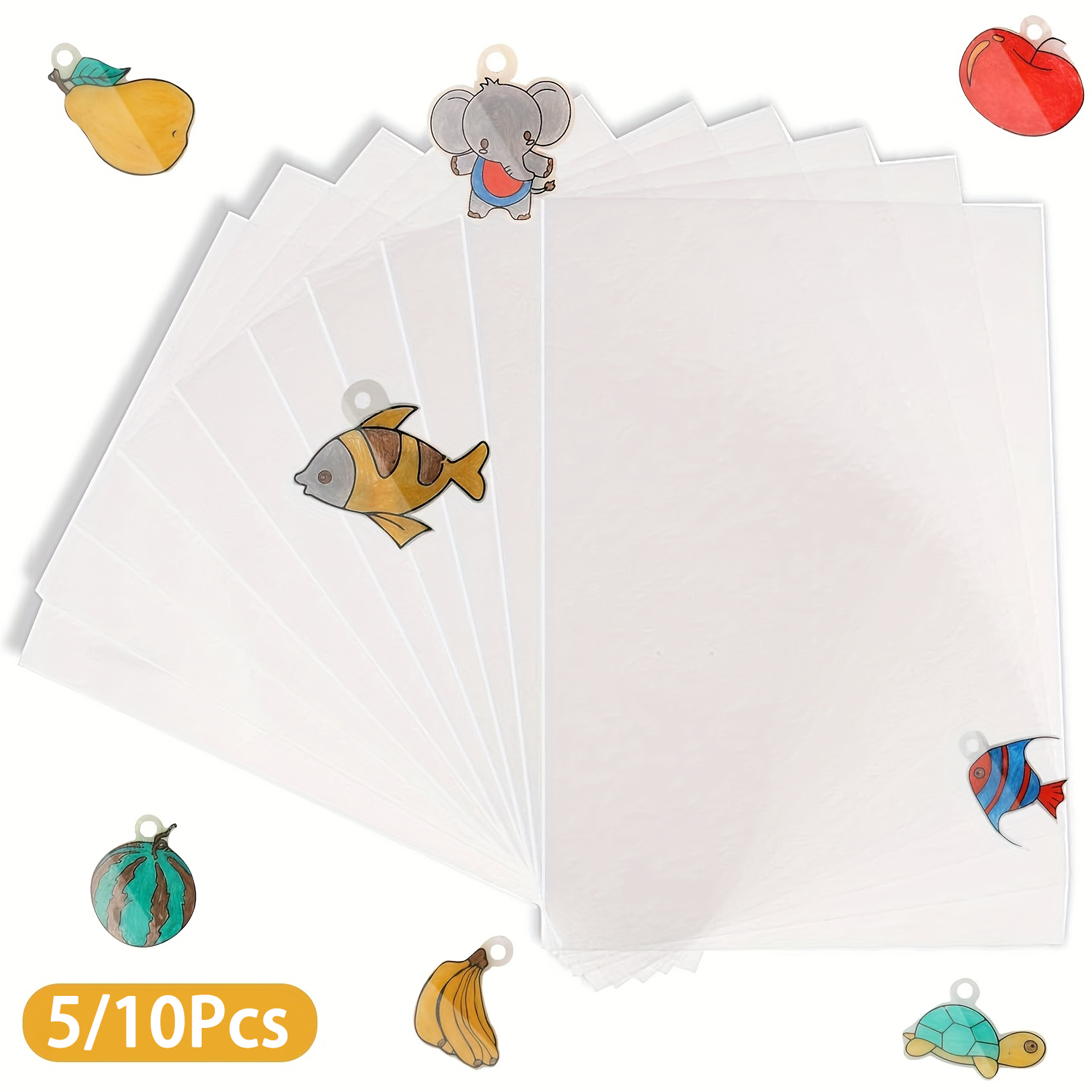 5-10 Pcs Shrink Plastic Sheets - Art Craft Birthday Party 评论和价格