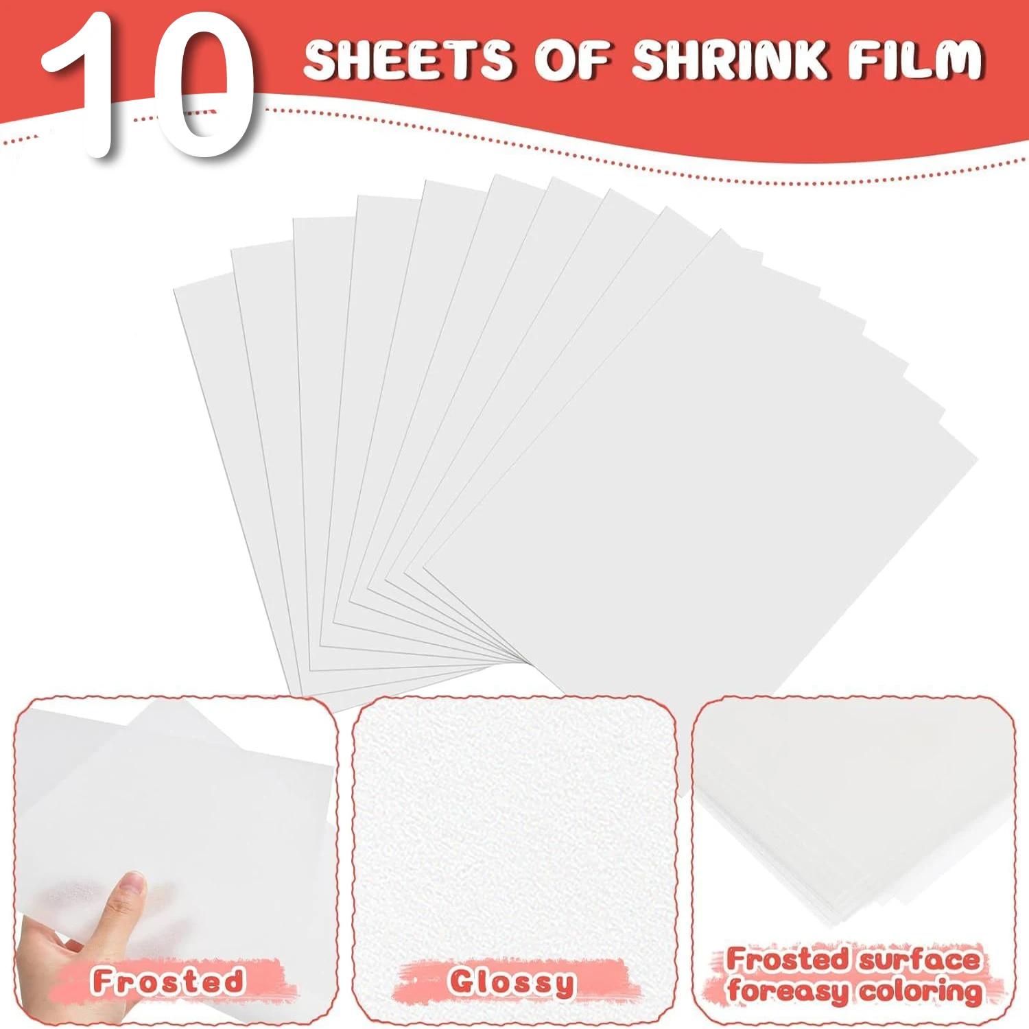 5-10 Pcs Shrink Plastic Sheets - Art Craft Birthday Party 评论和价格