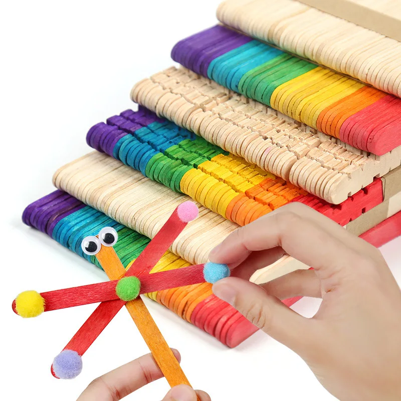 50Pcs Wooden Popsicle Sticks N - Art Craft With Ice Cream Stick 评论和价格