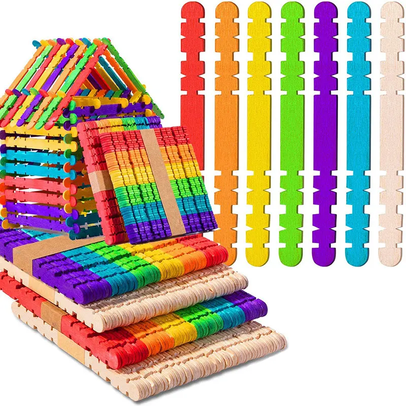 50Pcs Wooden Popsicle Sticks N - Art Craft With Ice Cream Stick 评论和价格