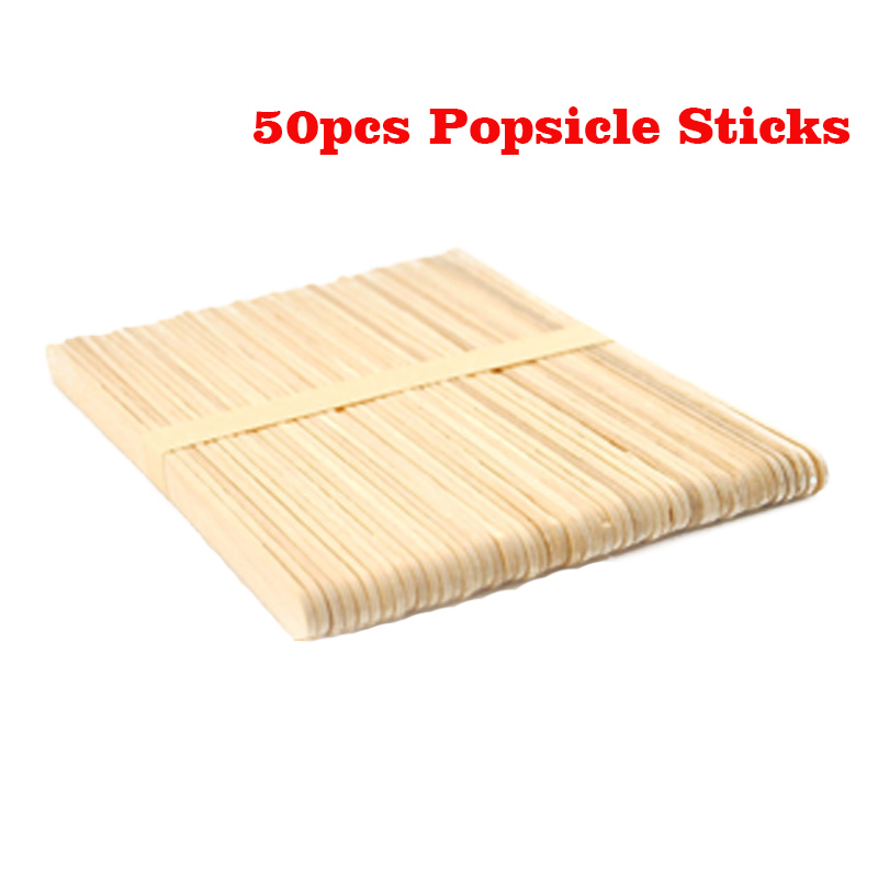 Popsicle Sticks 50Pcs Wooden C - Art Craft With Ice Cream Stick 评论和价格