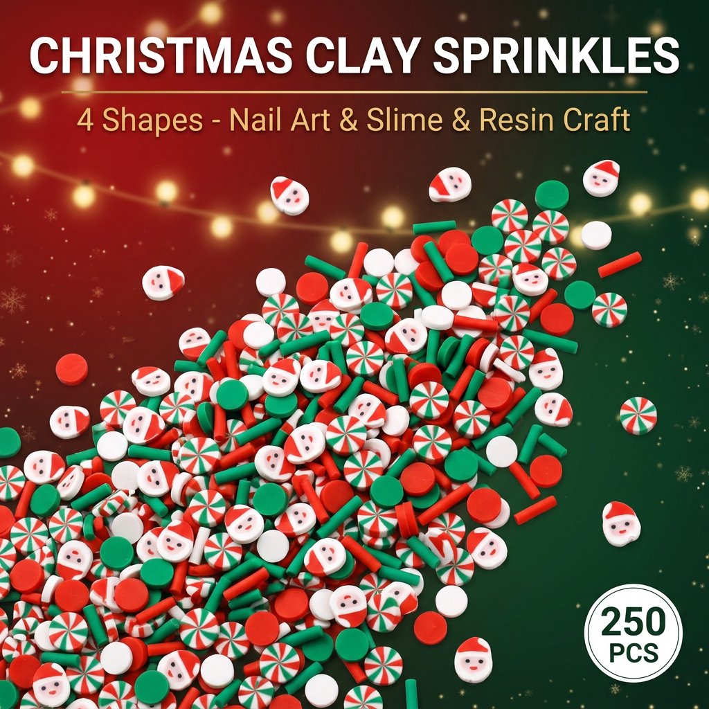 250pcs Christmas Polymer Clay  - Art Craft Birthday Party 评论和价格