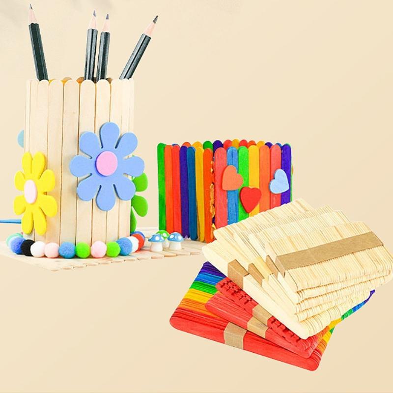textureColorful Popsicle Stick - Art Craft With Ice Cream Stick 评论和价格