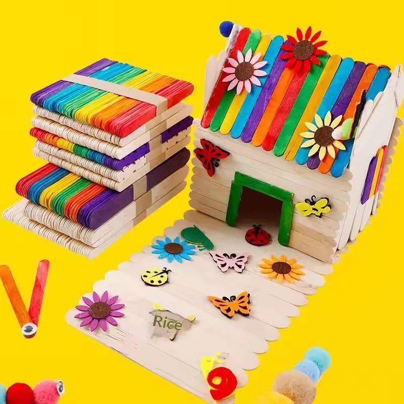 textureColorful Popsicle Stick - Art Craft With Ice Cream Stick 评论和价格