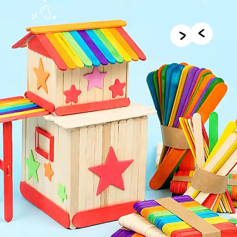 textureColorful Popsicle Stick - Art Craft With Ice Cream Stick 评论和价格