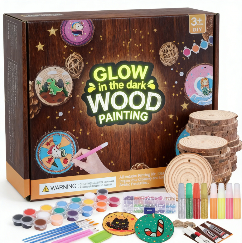 Kids Glow in Dark Wood Paintin - Art Craft Kits For Kids 评论和价格