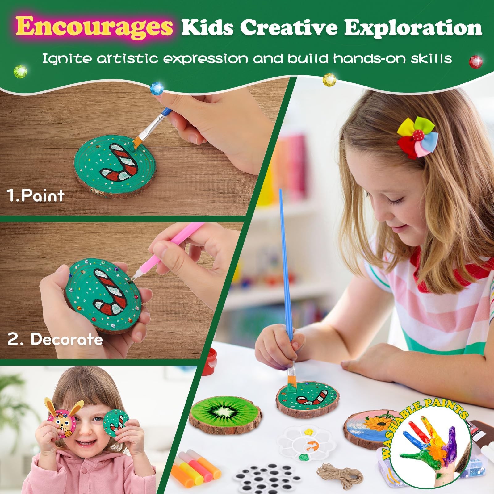 Kids Glow in Dark Wood Paintin - Art Craft Kits For Kids 评论和价格