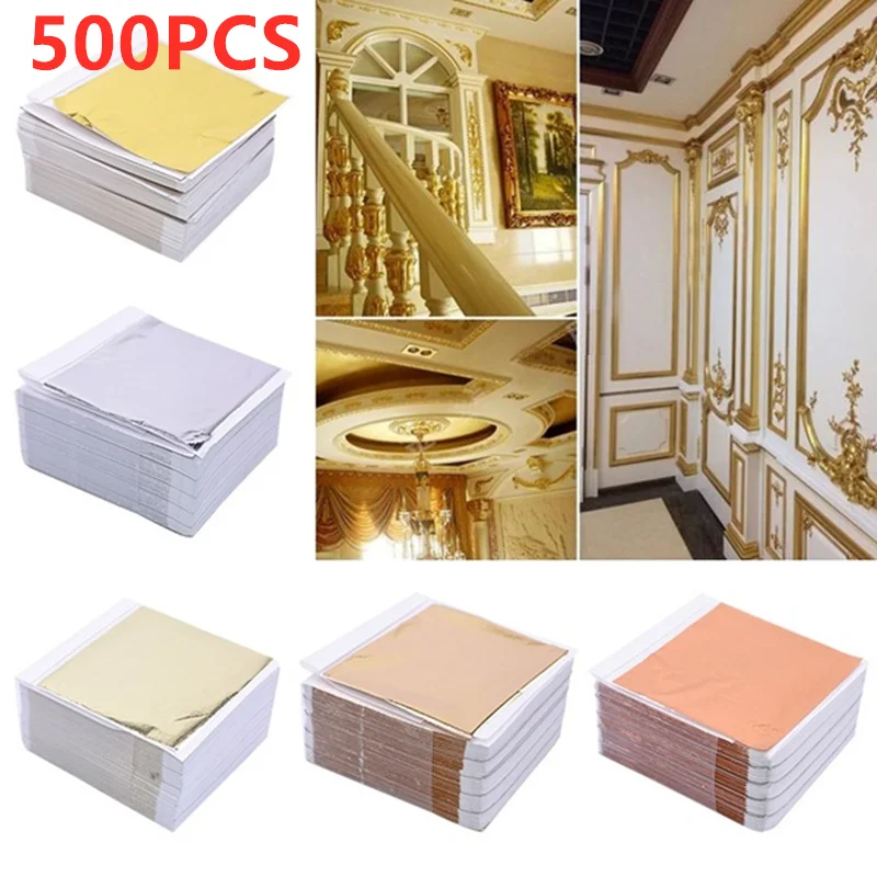 500 Sheets Imitation Gold Silv - Art Craft Birthday Party 评论和价格