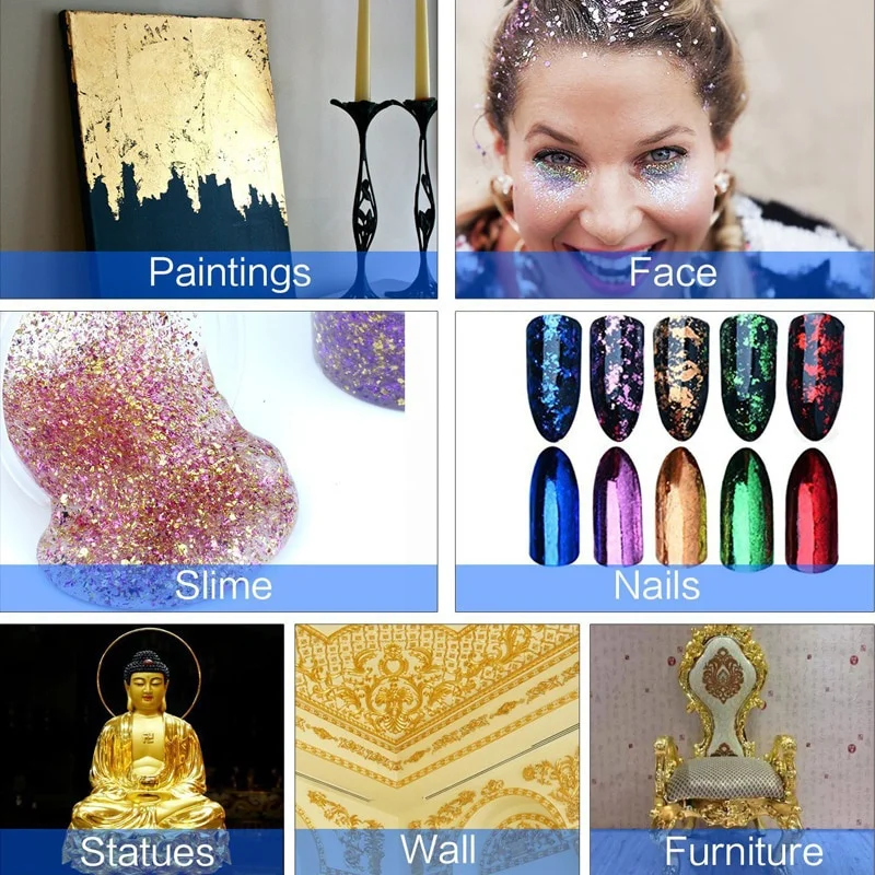 500 Sheets Imitation Gold Silv - Art Craft Birthday Party 评论和价格