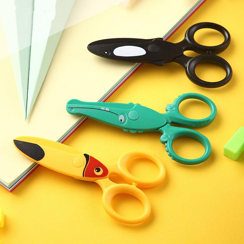 *3Pcs Kids Plastic Scissors Cu - Art Craft For Preschool 评论和价格