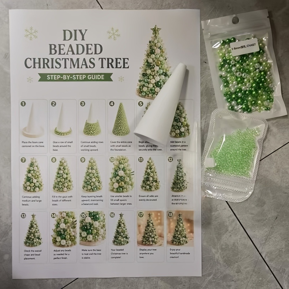 DIY Beaded Christmas Tree Kit, - Art Craft Kits For Kids 评论和价格