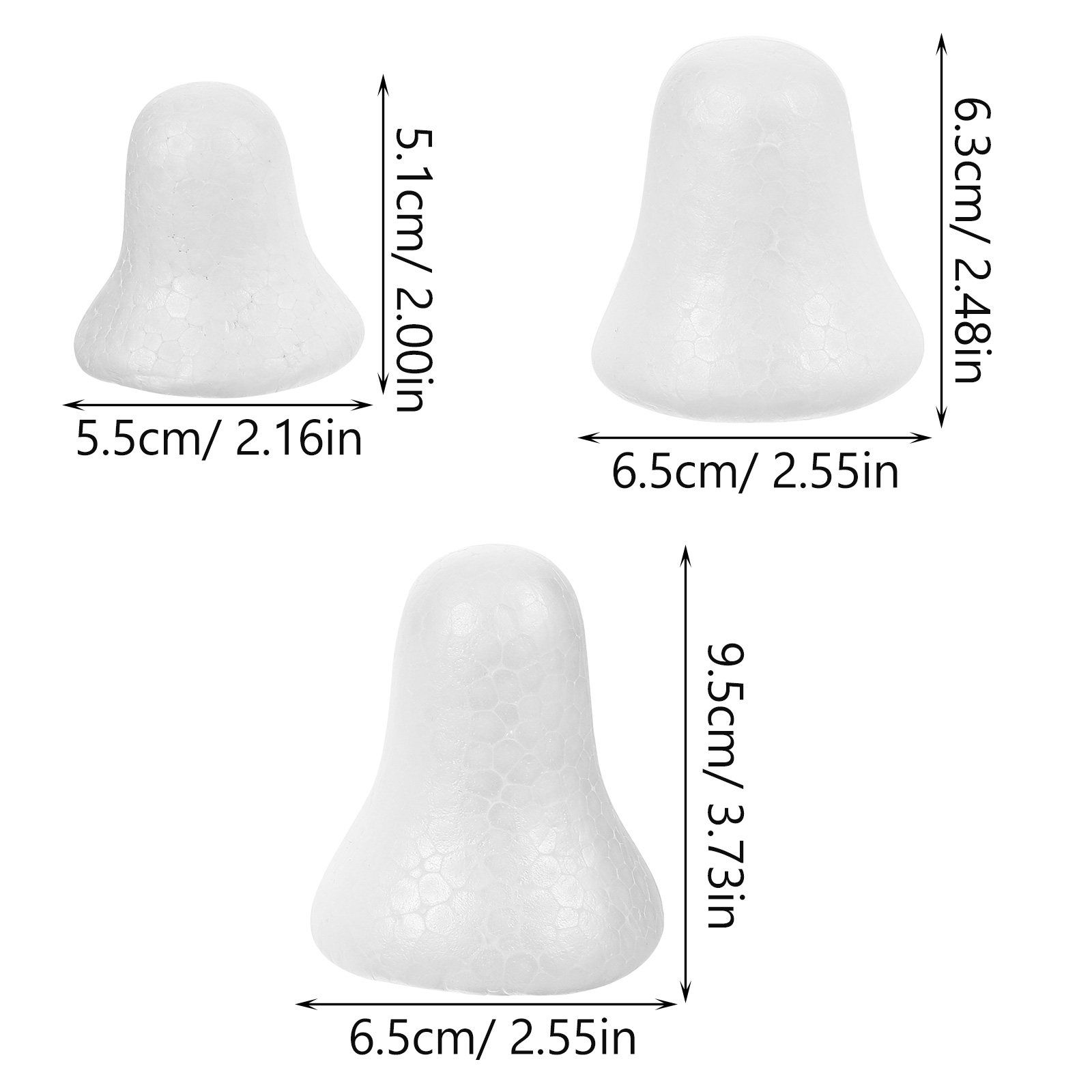 30Pcs Unfinished Foam Bells Cr - Art Craft For Preschool 评论和价格