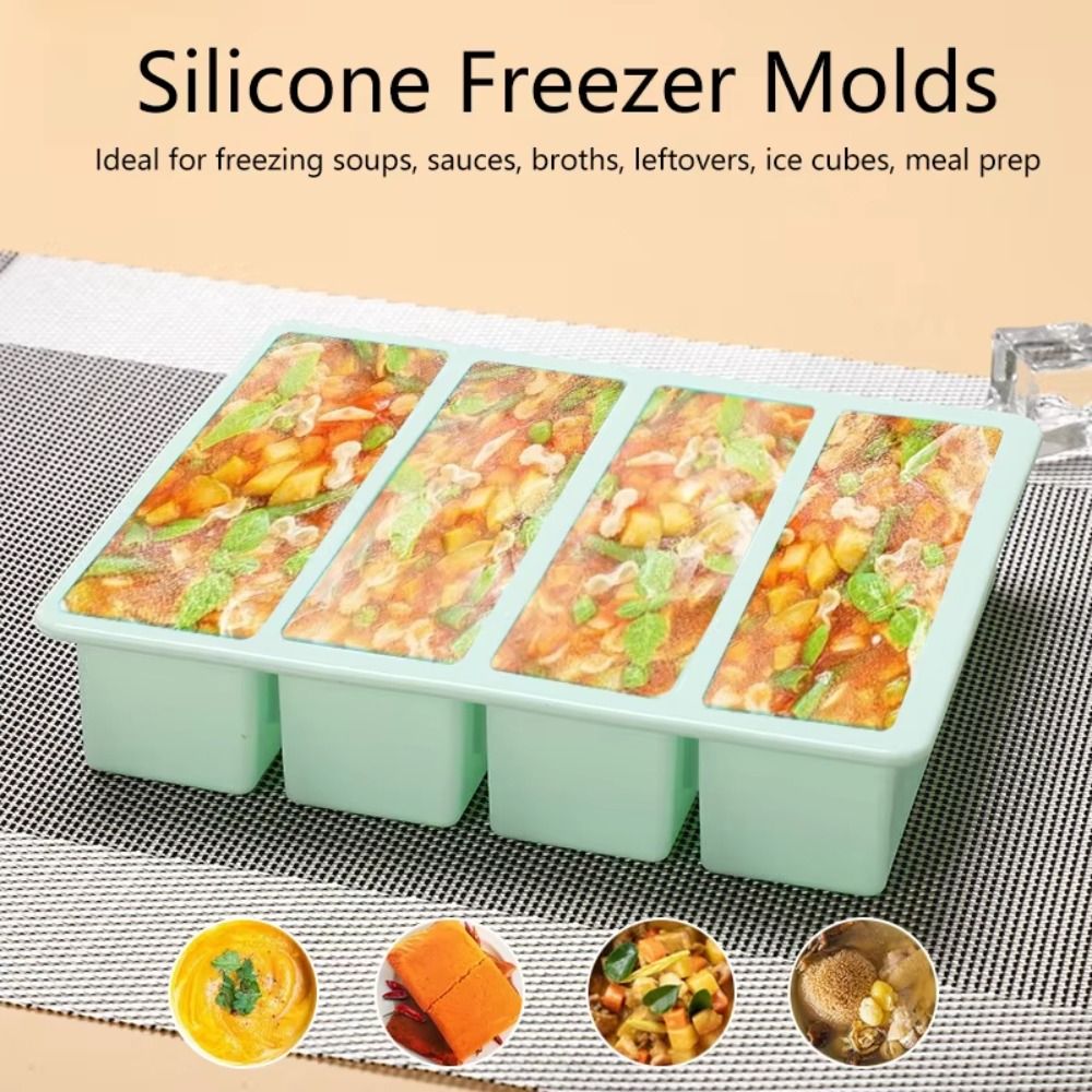 New 4 Grids Food Freezing Mold - Art Craft Ice Cream 评论和价格