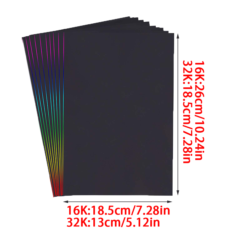 10/30pcs Rainbow Scratch Paper - Art Craft Birthday Party 评论和价格