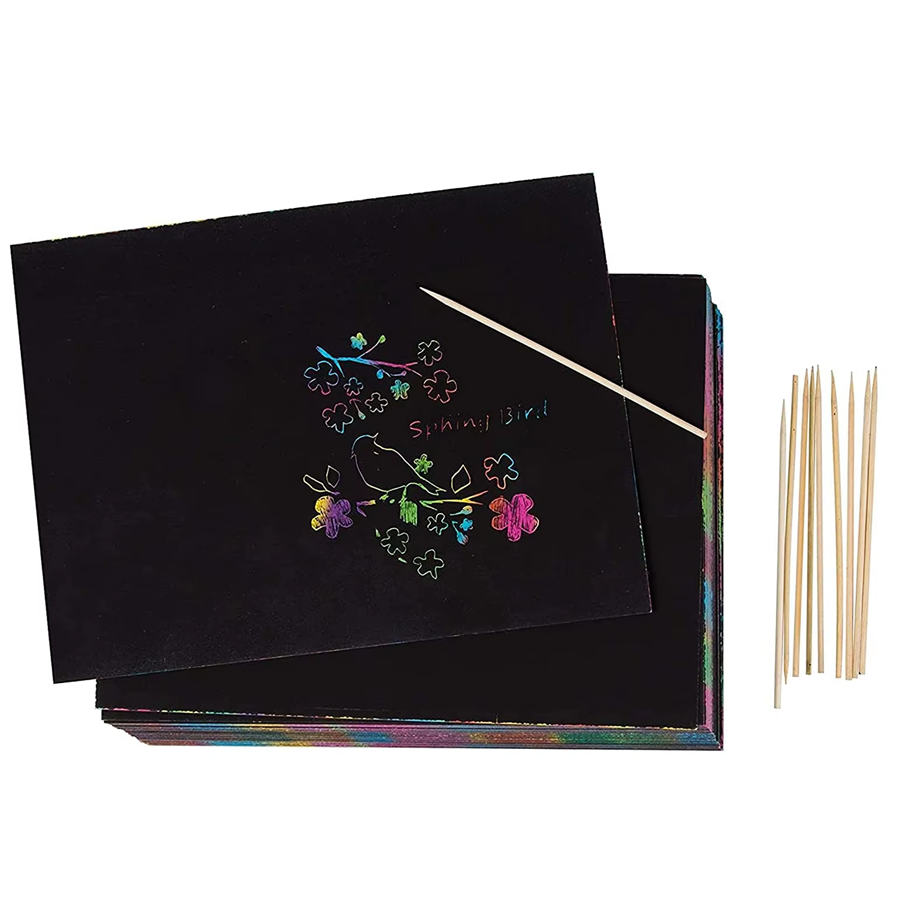 10/30pcs Rainbow Scratch Paper - Art Craft Birthday Party 评论和价格