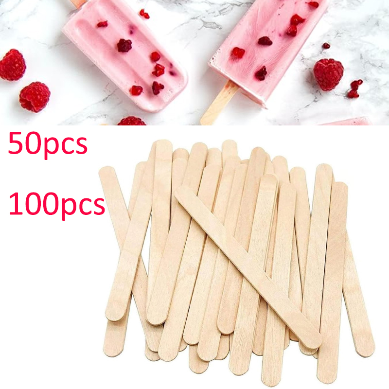  50/100Pcs Popsicle Sticks Pu - Art Craft With Ice Cream Stick 评论和价格