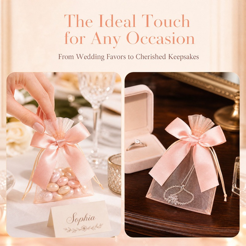 10/20pcs Pink Bow Gift Bags Tr - Art Craft Birthday Party 评论和价格