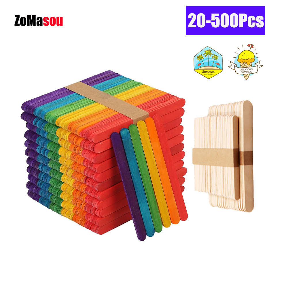 20/100/500Pcs Ice Cream Popsic - Art Craft With Ice Cream Stick 评论和价格