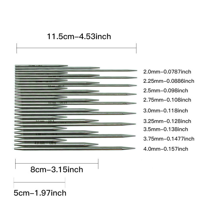 9Pairs Stainless Steel Knittin - Knitting Needle Circular 评论和价格