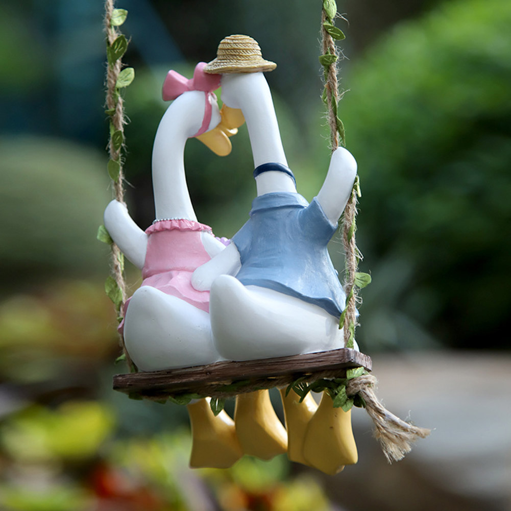 Couple Duck Swing Statue Coupl - Art Craft Duck 评论和价格